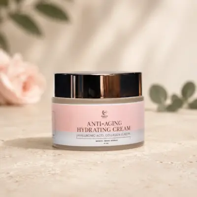 Anti-Aging Hydrating Cream with Hyaluronic Acid, Collagen & Elastin
