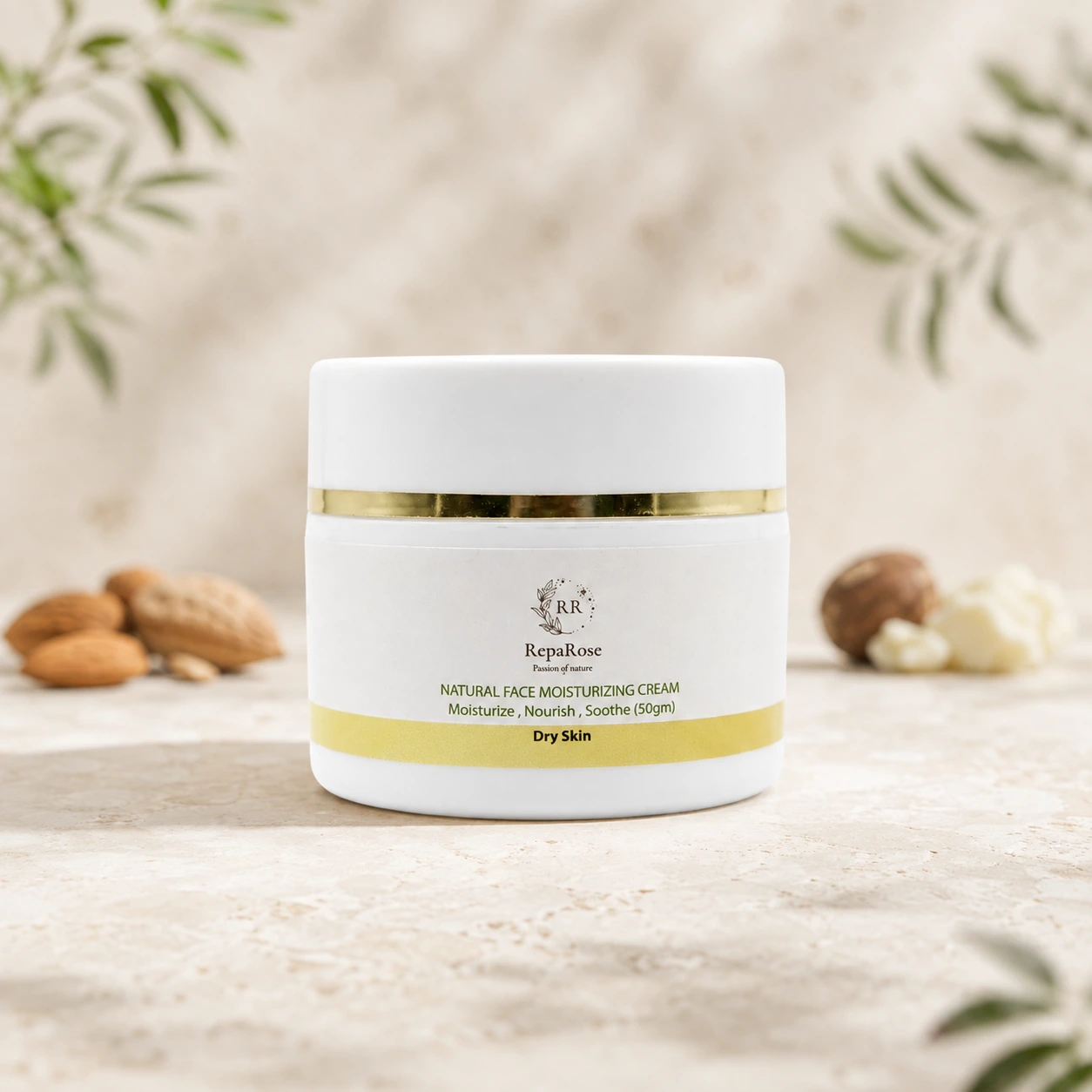 Natural Face Moisturizing Cream for Dry Skin (Rich Formula)