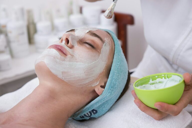 A relaxing facial treatment